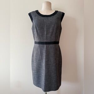 The Limited Elegant Gray and Black Sleeveless Sheath Dress